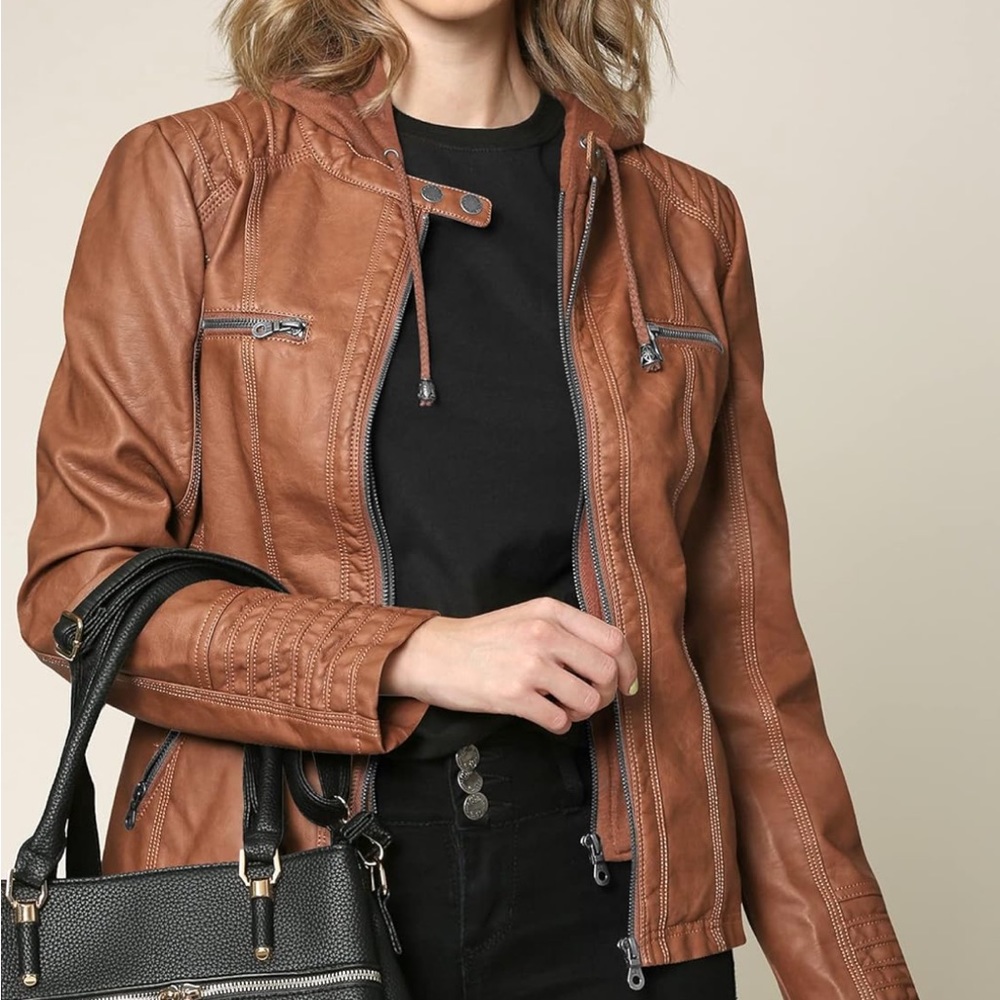 Lock and Love Women's Moto Biker Coat size xxl